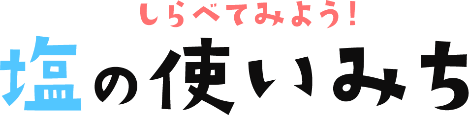 しらべてみよう!塩の使いみち